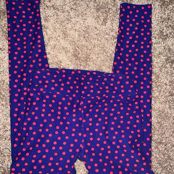 LLR OS Purple POLKA DOT Leggings - Picture 5 of 5